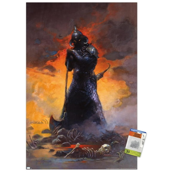 Frank Frazetta - Death Dealer 3 Wall Poster with Pushpins, 22.375" x 34"
