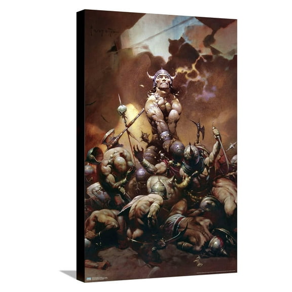 Frank Frazetta - Destroyer Canvas Wall Poster, 14.725" x 22.375"