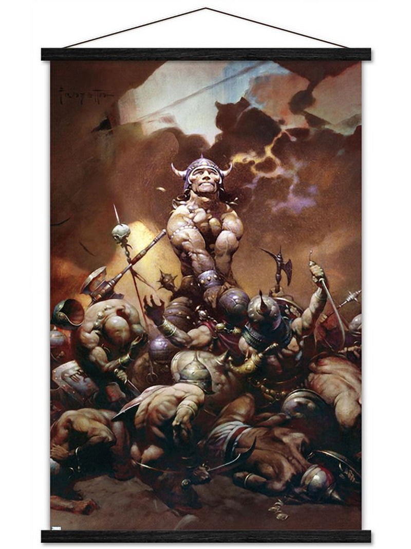 Frank Frazetta - Destroyer Wall Poster with Magnetic Frame, 22.375