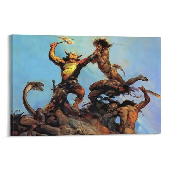 Frank Frazetta Painting Poster Fantasy School Posters Canvas Art Poster and Wall Art Picture Print Modern Family bedroom Decor Posters 24x36inch(60x90cm)