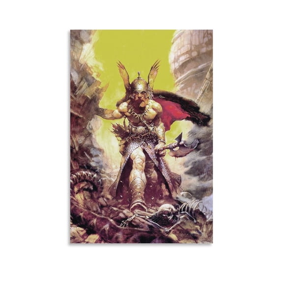Frank Frazetta Painting Posters Illustrator Poster Canvas Wall Art Poster Decorative Bedroom Modern Home Print Picture Artworks Posters 24x36inch(60x90cm)