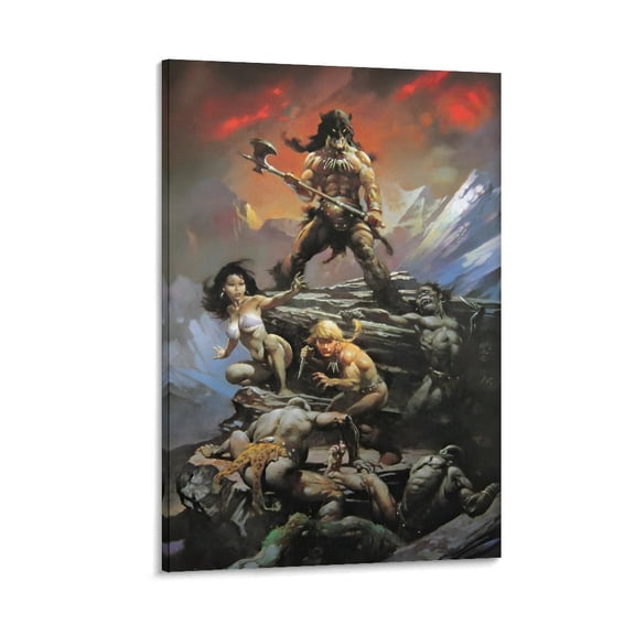 Frank Frazetta Posters Fire And Ice by Frank Frazetta Art Prints Posters Wall Art Painting Canvas Gift Living Room Prints Bedroom Decor Poster Artworks 24x36inch(60x90cm)