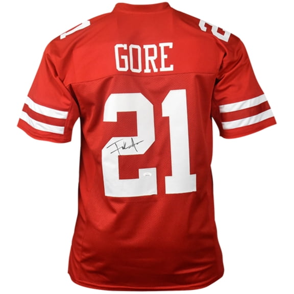Frank Gore Autographed San Francisco (Red #21) Custom Jersey - JSA