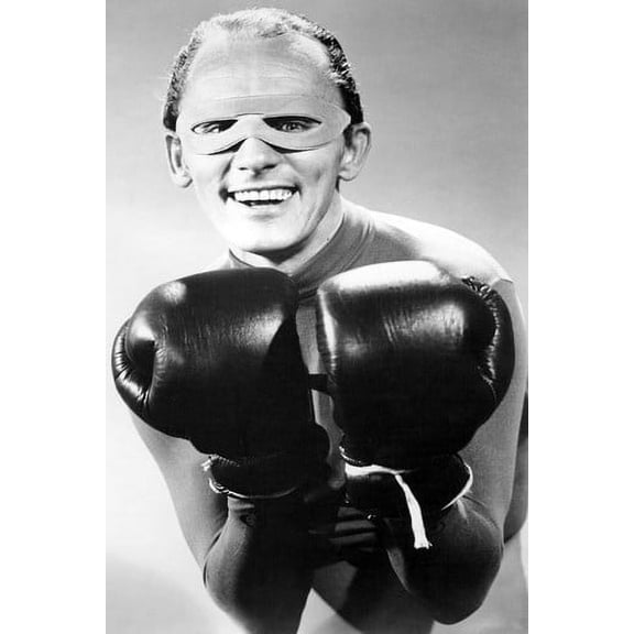 Frank Gorshin 24x36 Poster wearing boxing gloves as Riddler