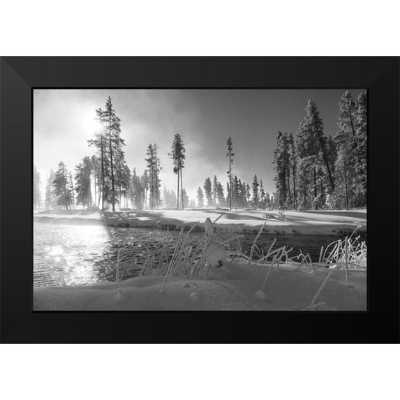 Frank, Jacob W. 18x13 Black Modern Framed Museum Art Print Titled - Nez Perce Creek, Yellowstone National Park