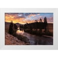 thumbnail image 1 of Frank, Jacob W. 18x13 White Modern Wood Framed Museum Art Print Titled - Sunrise over Lamar River, Yellowstone National Park, 1 of 4
