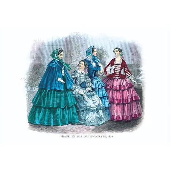 Frank Leslie's Ladies' Gazette, 1854 #8 Fine art canvas print (20" x 30")