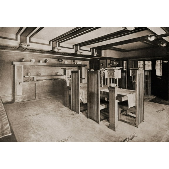 Frank Lloyd Wright Designed Custom Furniture For His Buildings History (36 x 24)