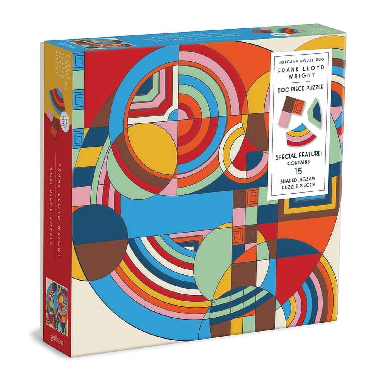 Frank Lloyd Wright Hoffman House Rug Colorful Geometric 500-Piece Puzzle