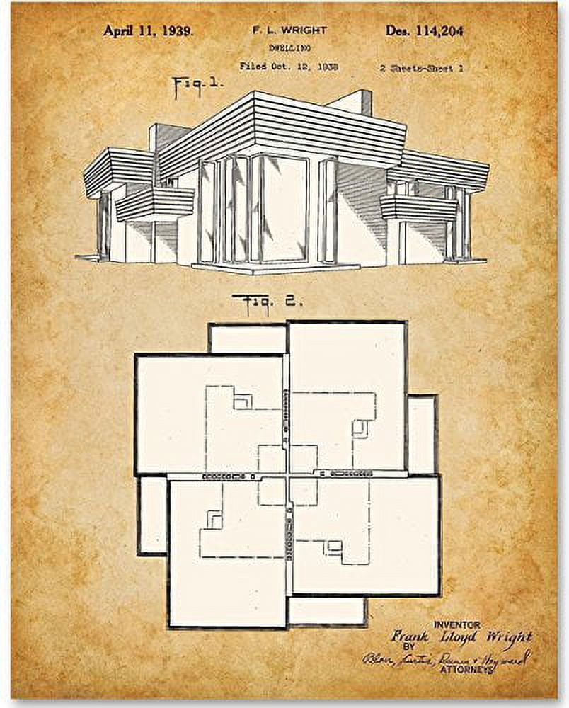 Frank Lloyd Wright Architecture Blueprints Blueprint: How Frank Lloyd
