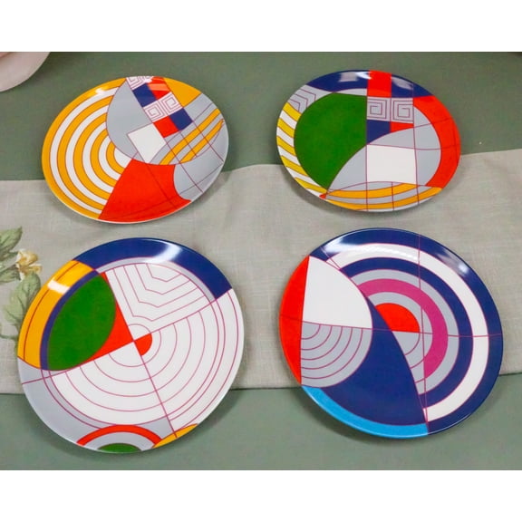 Frank Lloyd Wright Max Hoffman Rug Ceramic Appetizer Dessert Plates Pack Of 4