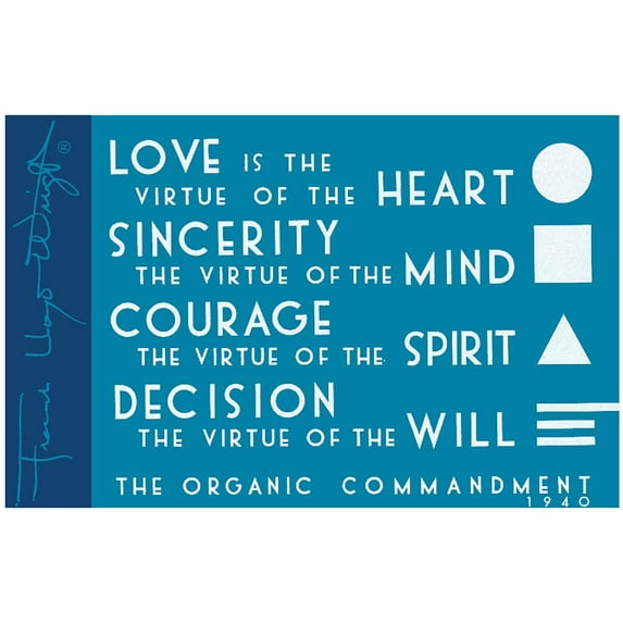 Frank Lloyd Wright the Organic Commandment Magnet