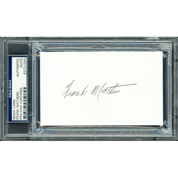 Frank Mathers Autographed 3x5 Index Card Toronto Maple Leafs PSA/DNA 211338