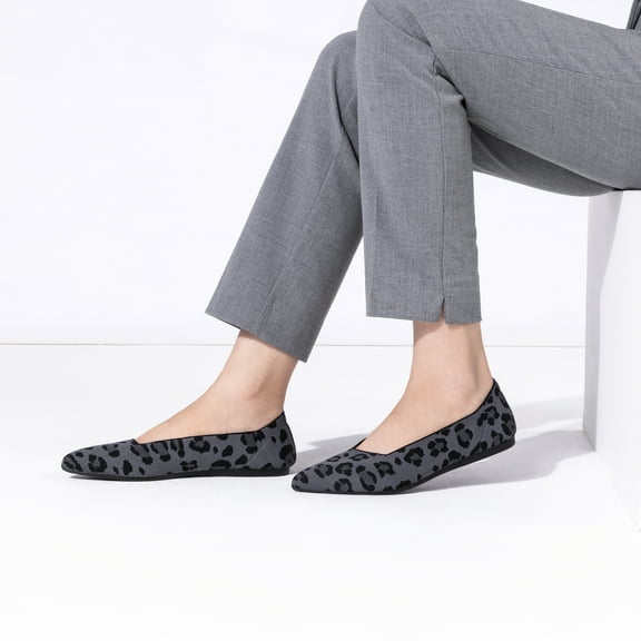 Flatgios Pointed-Toe Flat Knit Dress Shoes Comfortable Women's Shoes Women's Classic Soft Shoes LB-8.5