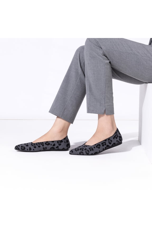 Pointed-Toe Flat Knit Dress Shoes Comfortable Women's Shoes Women's Classic Soft Shoes LB-8.5