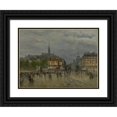 thumbnail image 1 of Frank Myers Boggs 14x11 Black Ornate Wood Framed Double Matted Museum Art Print Titled: View Of&nbsp;Paris (1900), 1 of 5