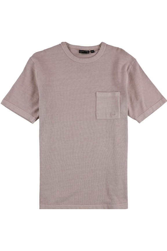 Frank & Oak Mens Relaxed Fit Basic T-Shirt, Pink, Small