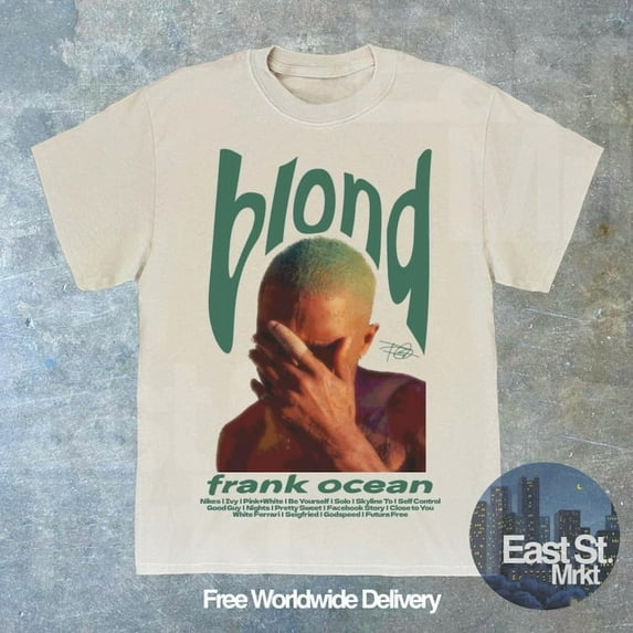 Frank Ocean BLOND POSTER v2 Graphic T-shirt | Gift Idea | Vintage | Cool t-shirt | Retro tee | Festival Tee | Music T-Shirt | Blond Frank