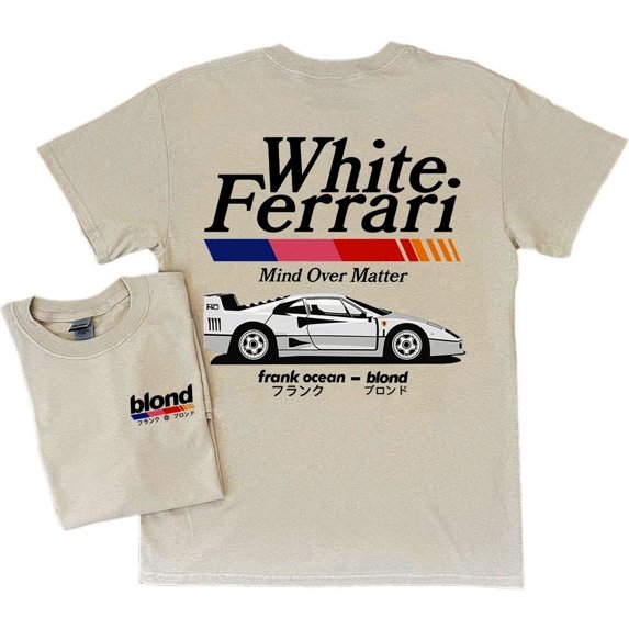 Frank Ocean Blond White Ferrar T-shirt, Frank Shirt, Sand Color, Size XL