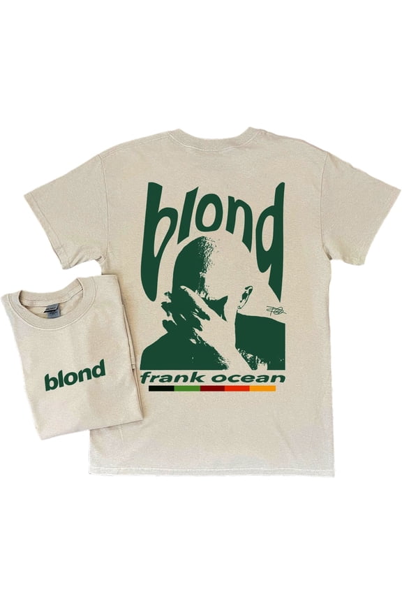 Frank Ocean Blonde Double Sided Unisex Tshirt, Music Shirt, Sand Color, Size S
