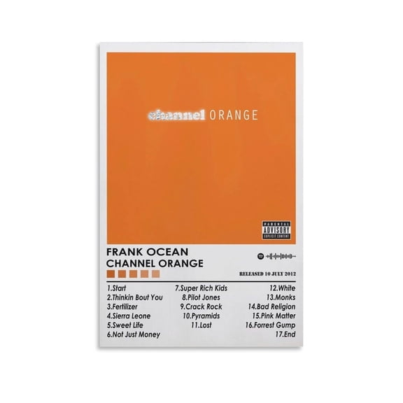 Frank Ocean Channel ORANGE 28 Canvas Poster Bedroom Decoration Landscape Office Valentine's Birthday Gift