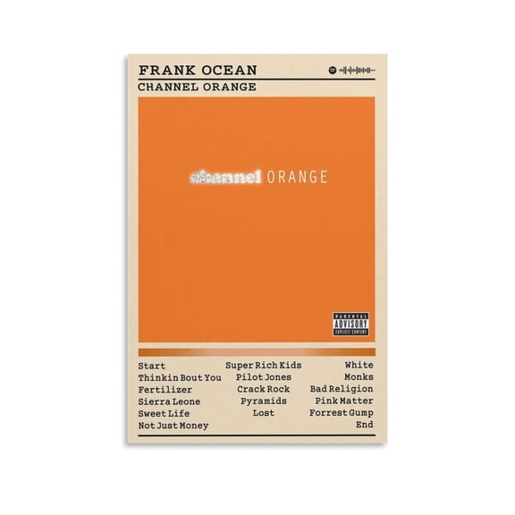 Frank Ocean Channel ORANGE 34 Canvas Poster Bedroom Decoration Landscape Office Valentine's Birthday Gift