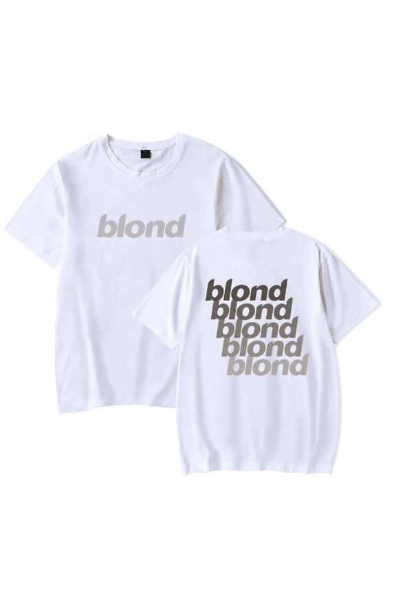 Frank Ocean Merch Blond Album Logo Classic Graphic T-Shirt Short Sleeve Tour Album Men Women Fashion Clothing For Summer