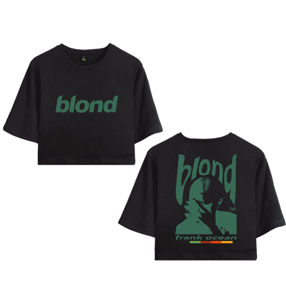 Frank Ocean Merch Blond Blonde Photo Crop Top Baby T-shirt Shorts Suits T Shirt Women Girls Short Sleeve Tees