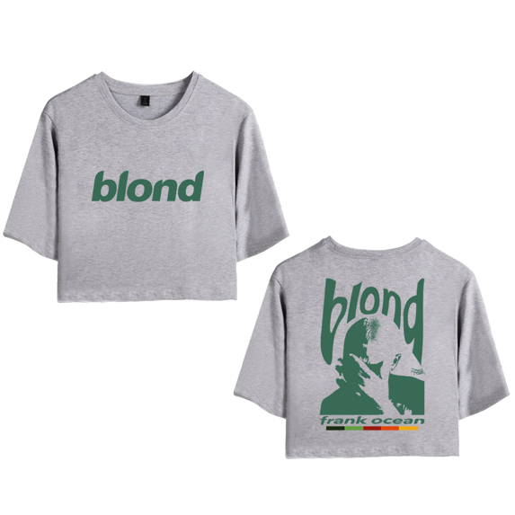 Frank Ocean Merch Blond Blonde Photo Crop Top Baby T-shirt Shorts Suits T Shirt Women Girls Short Sleeve Tees