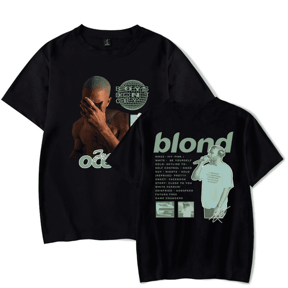 Frank Ocean Merch Blonde Blond T-shirt t shirt Music Men Women Short Sleeve Tee Summer Crewneck Streetwear Top