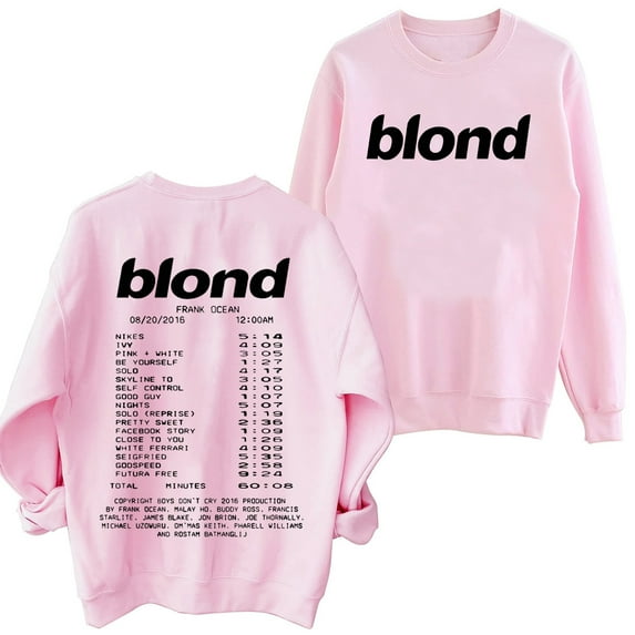 Frank Ocean Merch Blonde Sweatshirt Hoodie Man Woman Harajuku Hip Hop Round Neck Long Sleeve Oversized Hoodie Fans Gift