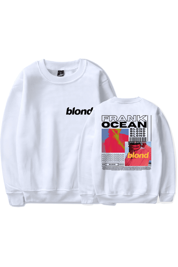 Frank Ocean Merch Sweatshirt Blond Blonde Album Cover Hoodie Long-sleeve Fashion Hip Hop Rapper Unisex Men Women Tracksuit Pullover Streetwear Coat