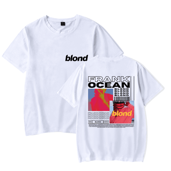 Frank Ocean Merch T-shirt Blond Blonde Album Cover Tee Fashion Hip Hop Men Women t shirt Sweatshirt Summer Casual Short Sleeve Streetwear T-shirts