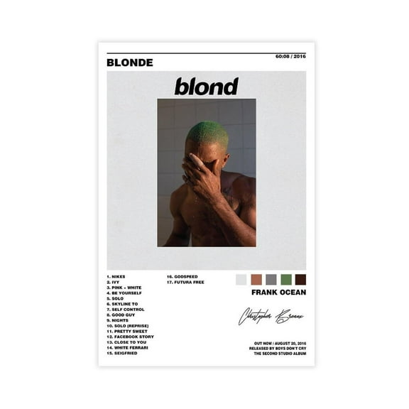 Frank Ocean Poster (10)  Blonde Rapper Music Album Canvas Poster