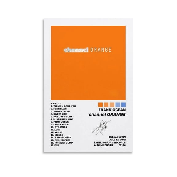 Frank Ocean Poster (12) Wall Art Poster Scroll Canvas Painting Picture Living Room Decor Home 20x30inch(50x75cm)