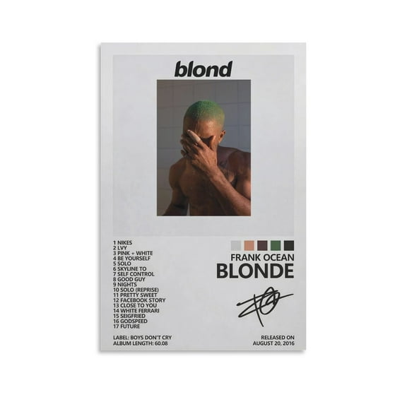 Frank Ocean Poster (4) Posters Wall Art Painting Canvas Gift Living Room Prints Bedroom Decor Poster Artworks 16x24inch(40x60cm)