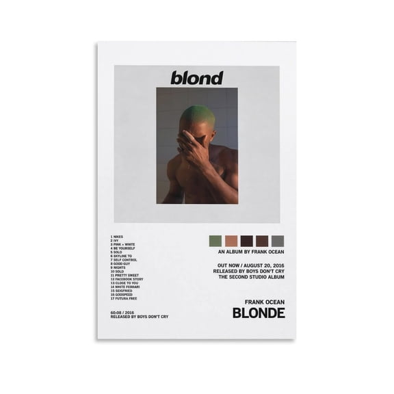 Frank Ocean Poster Blond 5 Canvas Art Poster and Wall Art Picture Print Modern Family bedroom Decor Posters 20x30inch(50x75cm)