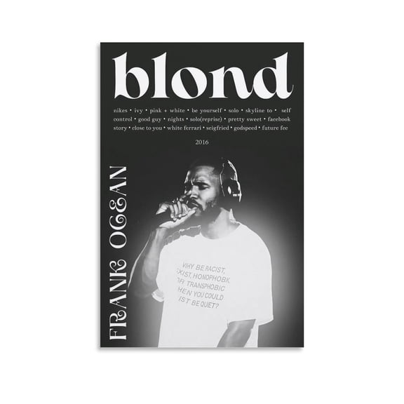 Frank Ocean Poster Blond 6 Canvas Poster Wall Art Picture Prints Hanging Photo Gift Decor Home Posters Artworks 12x18inch(30x45cm)