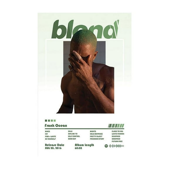 Frank Ocean Posters Blond Poster Music Album Cover Poster for Room 12x18Inch,30x46cm Bedroom Aesthetic Home Decor Unframe Wall Art Print Posters