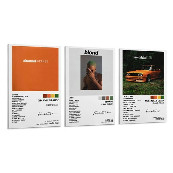 Frank Poster Ocean Album Cover Signed Limited Posters Print Rapper Music Posters Wall Art Painting Canvas Gift Living Room Prints Bedroom Decor Poster Artworks 16x24inch(40x60cm)