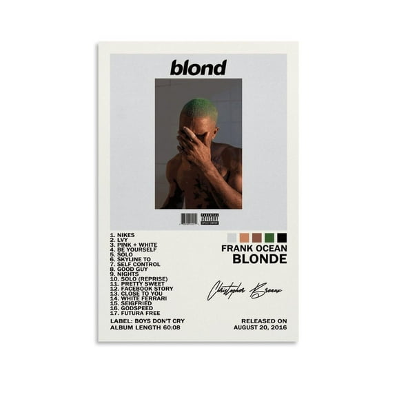 Frank Poster Ocean Blonde Album Cover Posters Poster Canvas Wall Art Posters Bedroom Painting