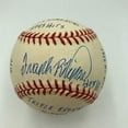 thumbnail image 1 of Frank Robinson Signed Heavily Inscribed Career STAT Baseball Reggie Jackson COA, 1 of 11