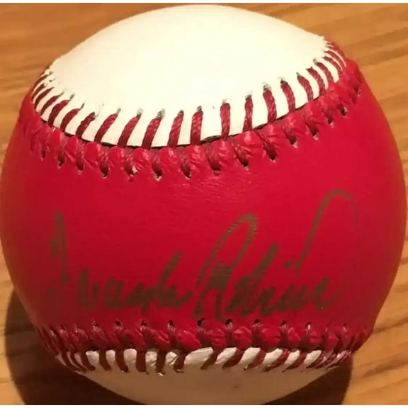 Frank Robinson autographed Cincinnati Reds leather logo baseball JSA