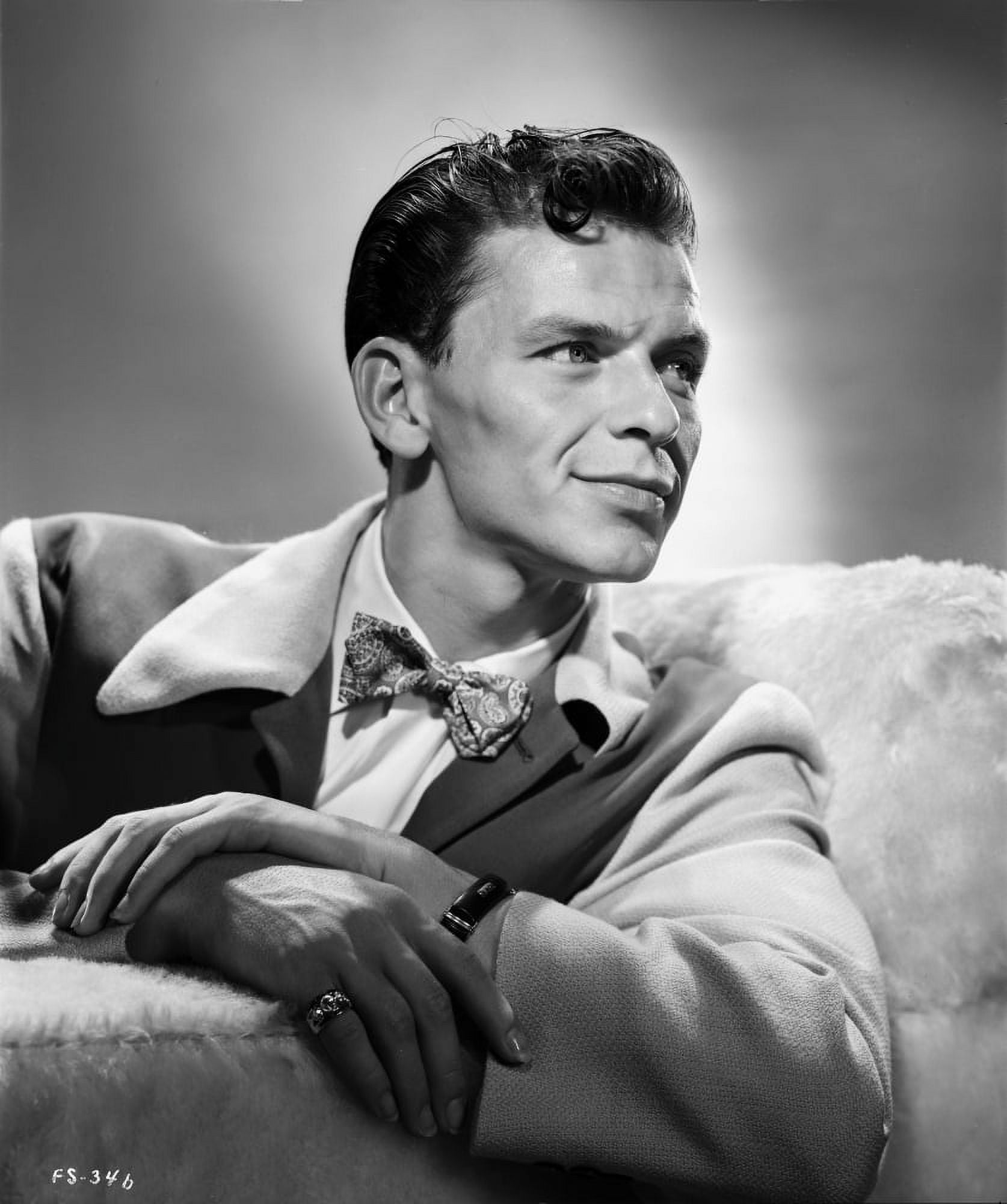 Frank Sinatra Smirking with Arm Rested on Arm Rest Photo Print (8 x 10