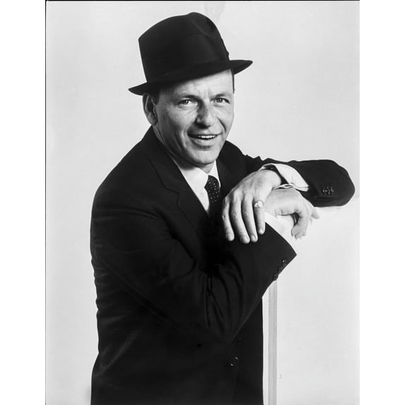 Frank Sinatra smiling in Suit and Hat Photo Print (8 x 10)