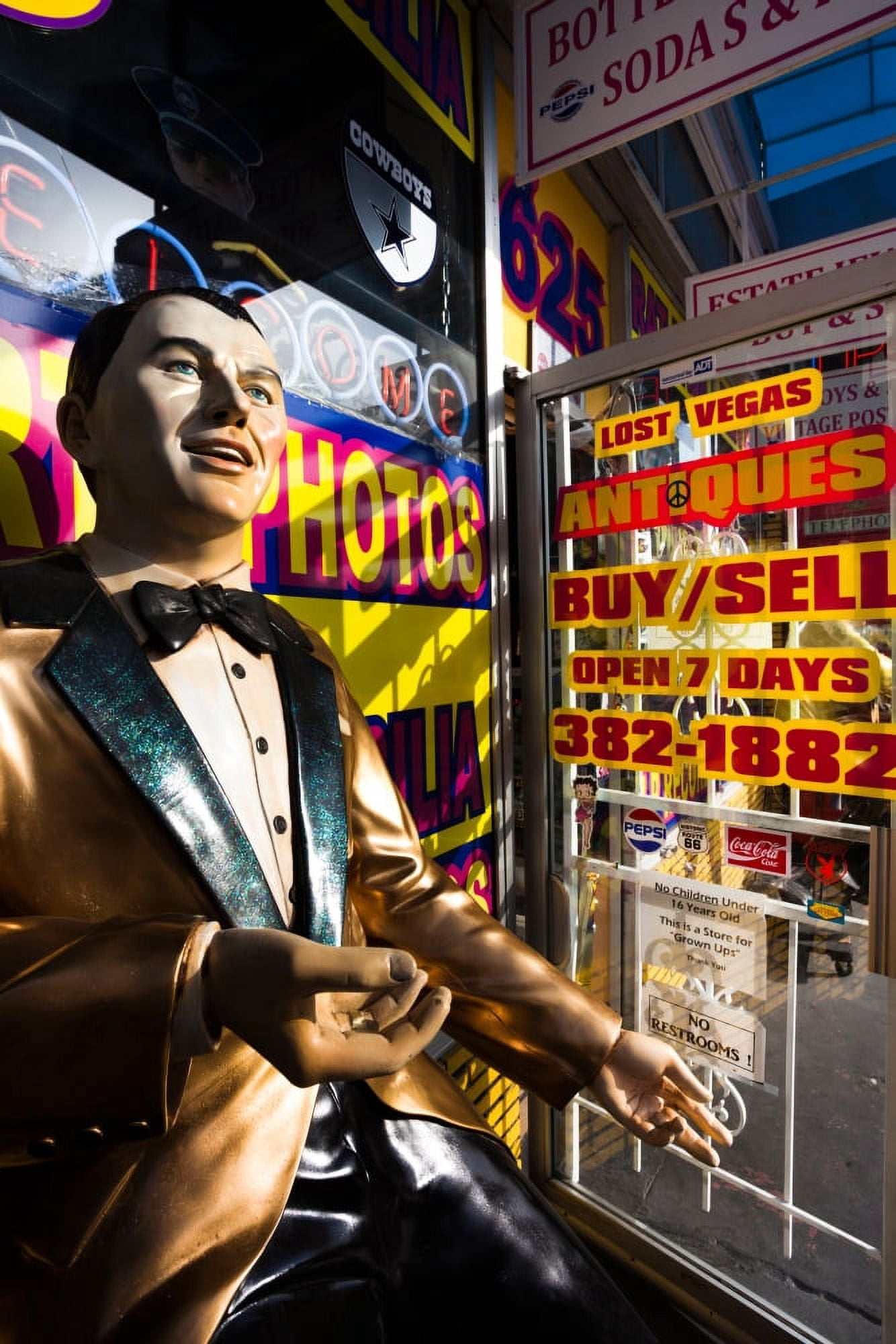 Frank Sinatra statue Las Vegas Boulevard Las Vegas Strip Las Vegas Nevada USA Canvas Art - Panoramic Images (27 x 9)