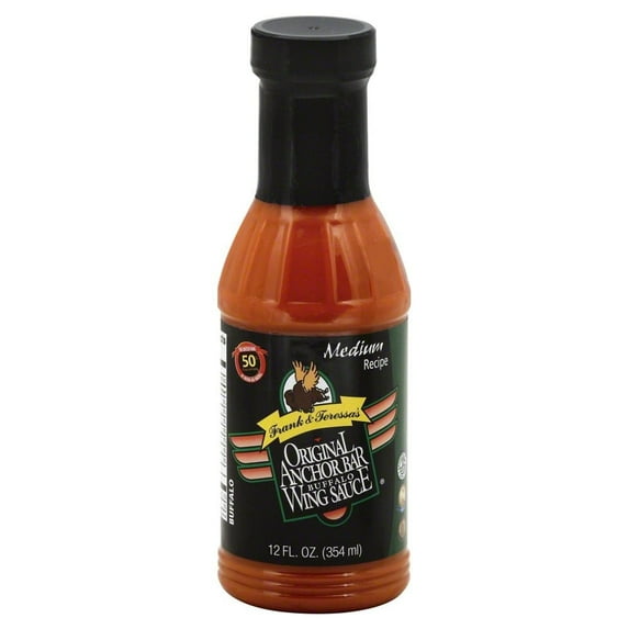 Frank & Teressa's Original Anchor Bar Medium Buffalo Wing Sauce, 12 fl oz