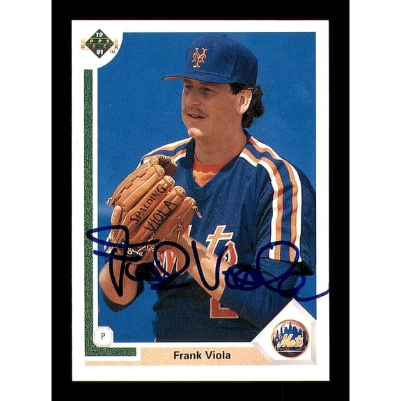 Frank Viola Autographed 1991 Upper Deck Card #122 New York Mets SKU #184115