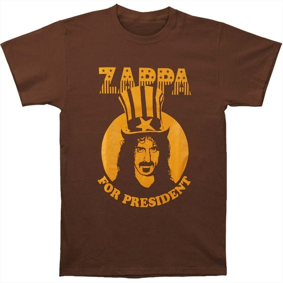 Frank Zappa Men's President T-shirt Medium Brown