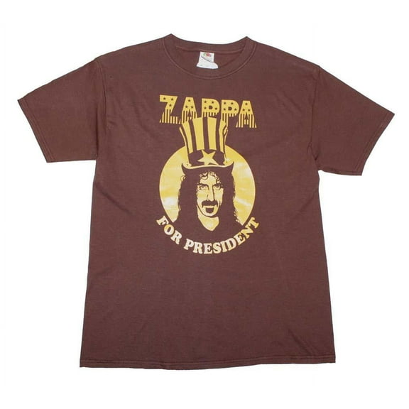 Frank Zappa Men's President T-shirt X-Large Brown